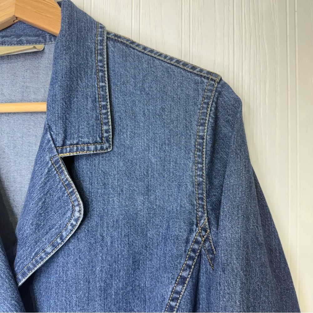Vintage Liz Claiborne Lizwear Denim Jean long sleeve dress size 12 - Picture 3 of 12